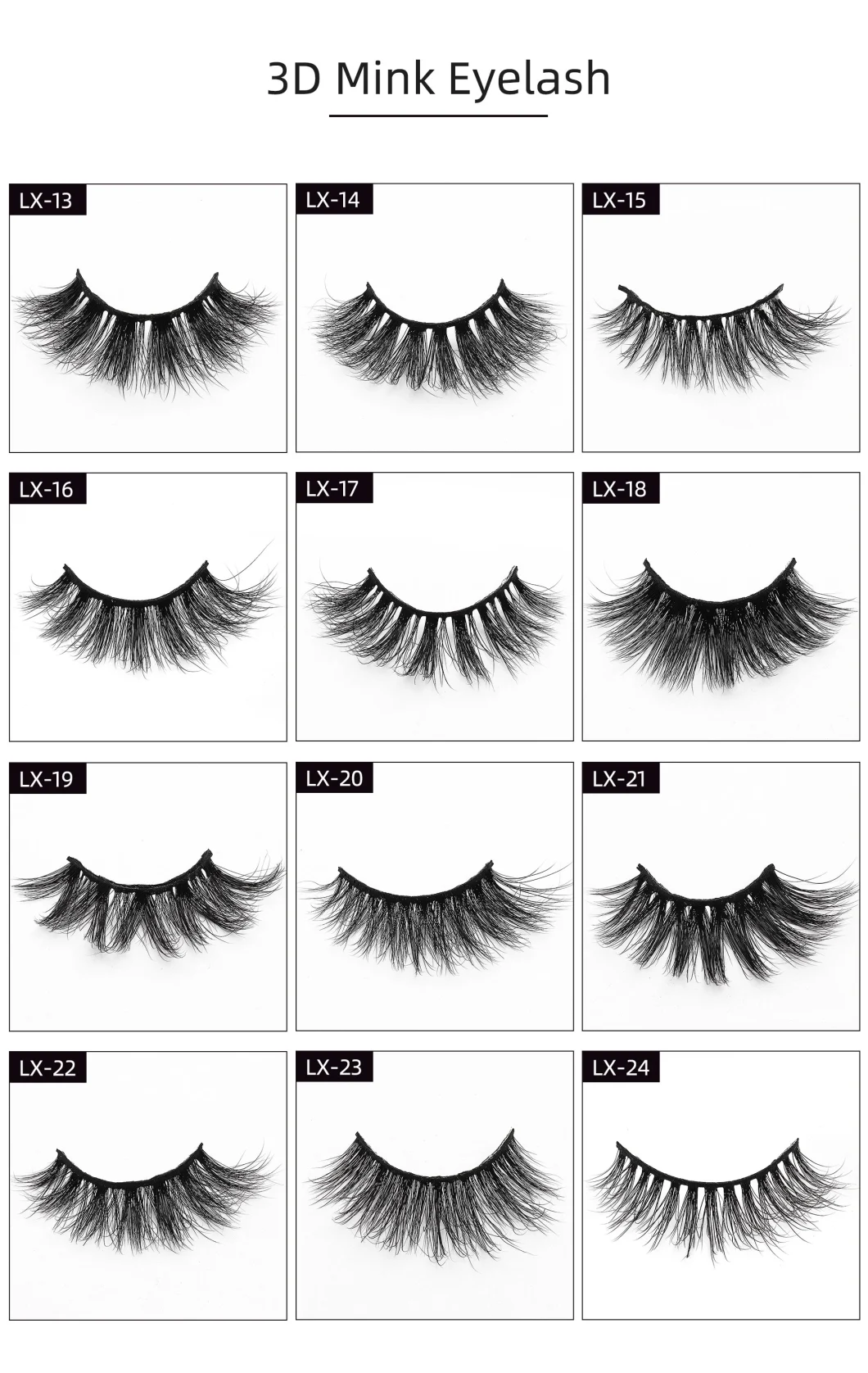 Natural False Eyelashes 3D Mink Lashes Soft Lashes Long Eyelash Extension Mink Cilios Maquiagem Lashes