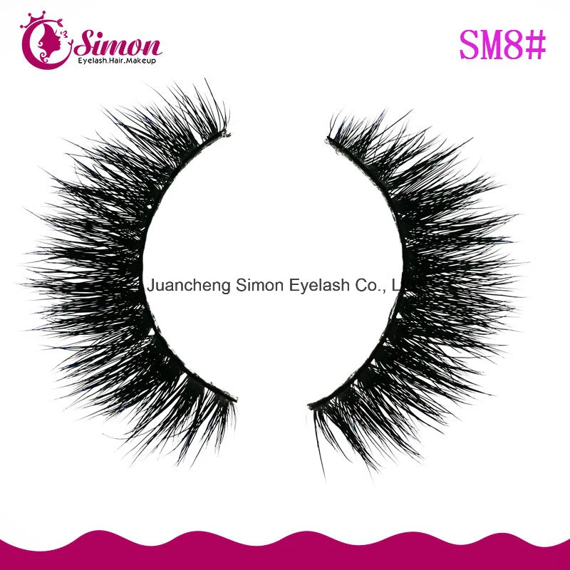 Long Curl Real Mink Strip Lashes False Eye Lashes Hand Made Eyelash