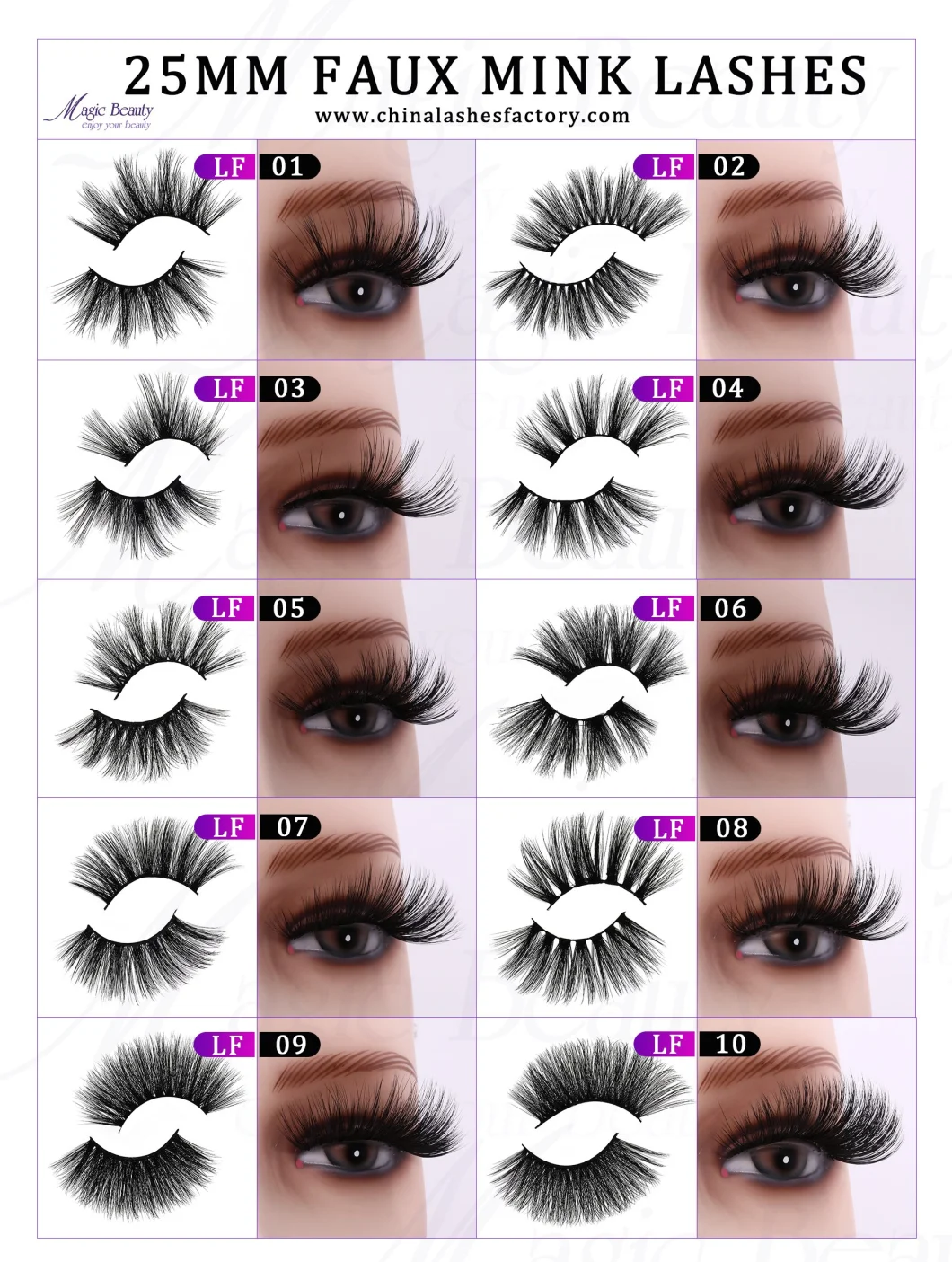 Wholesale 5D 25 mm Mink Eyelashes in Bulk Faux Cils Makeup Dramatic Long False Eye Lashes