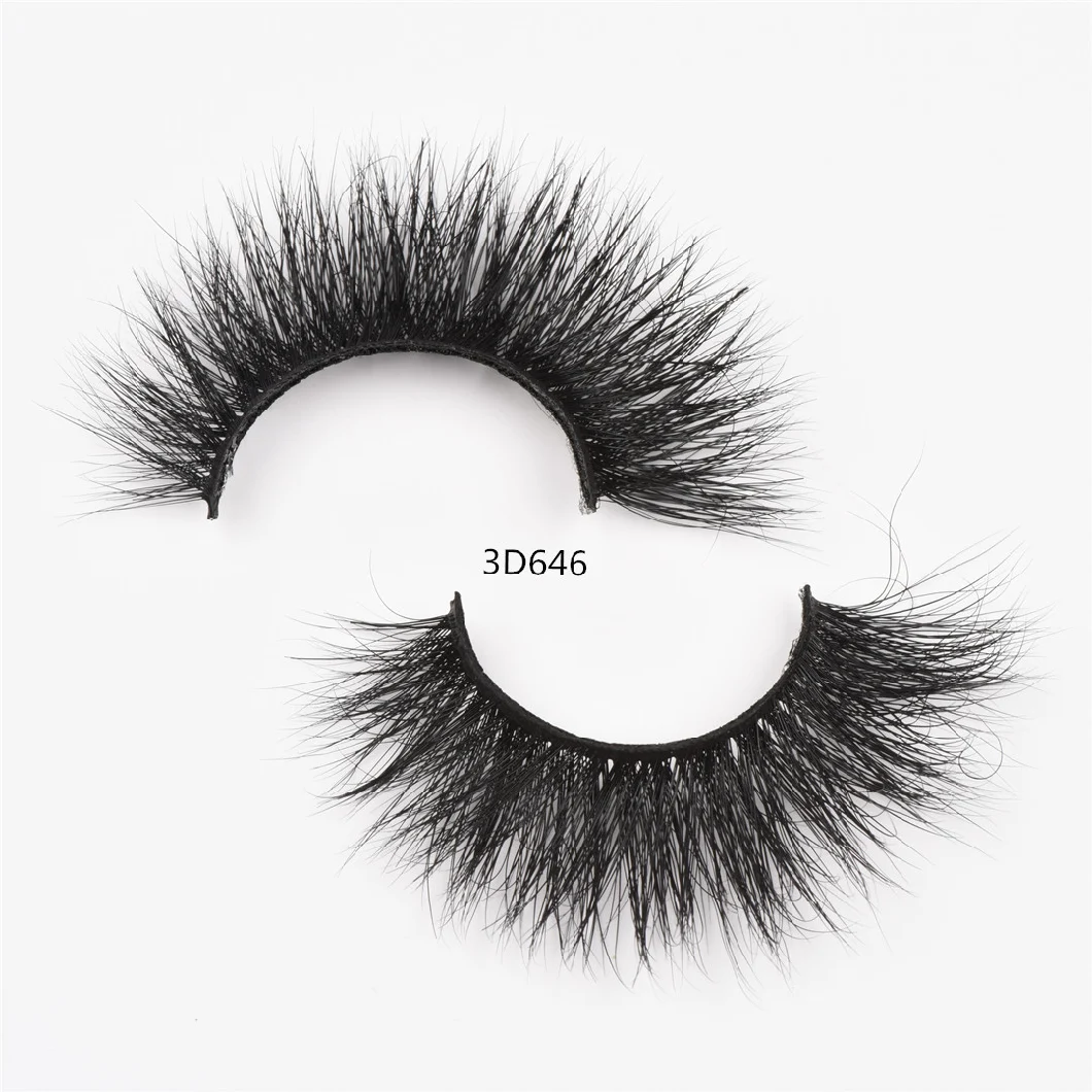 3D Fluffy Mink Eyelashes Cat Eye Style Lash with Private Logo Packaging