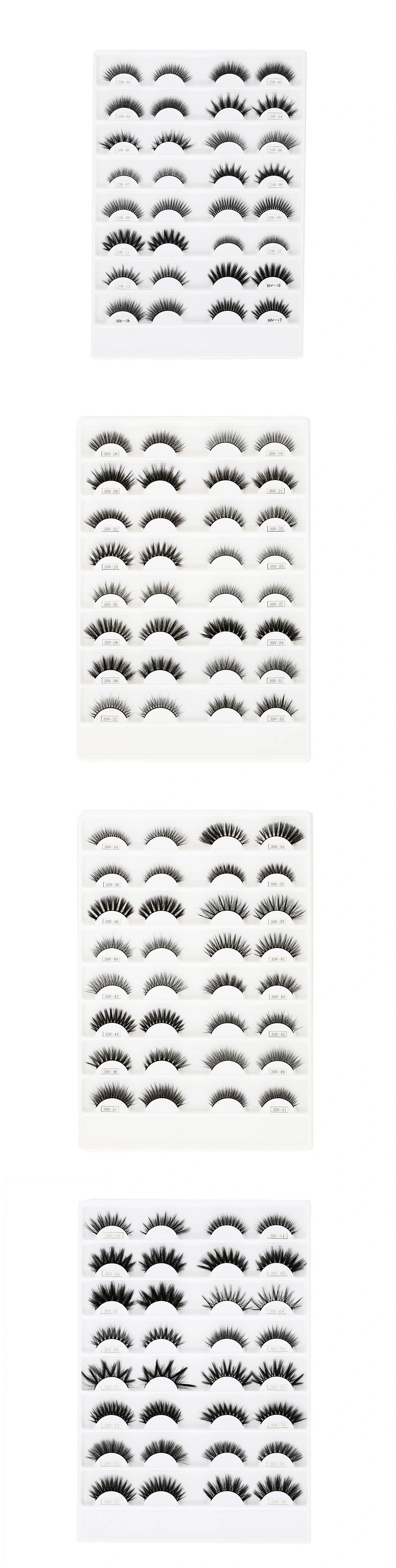 China Factory Wholesale False Eyelash Magnetic Eyeliner Eyelash Mink Eyelash Silk Eyelash Extension
