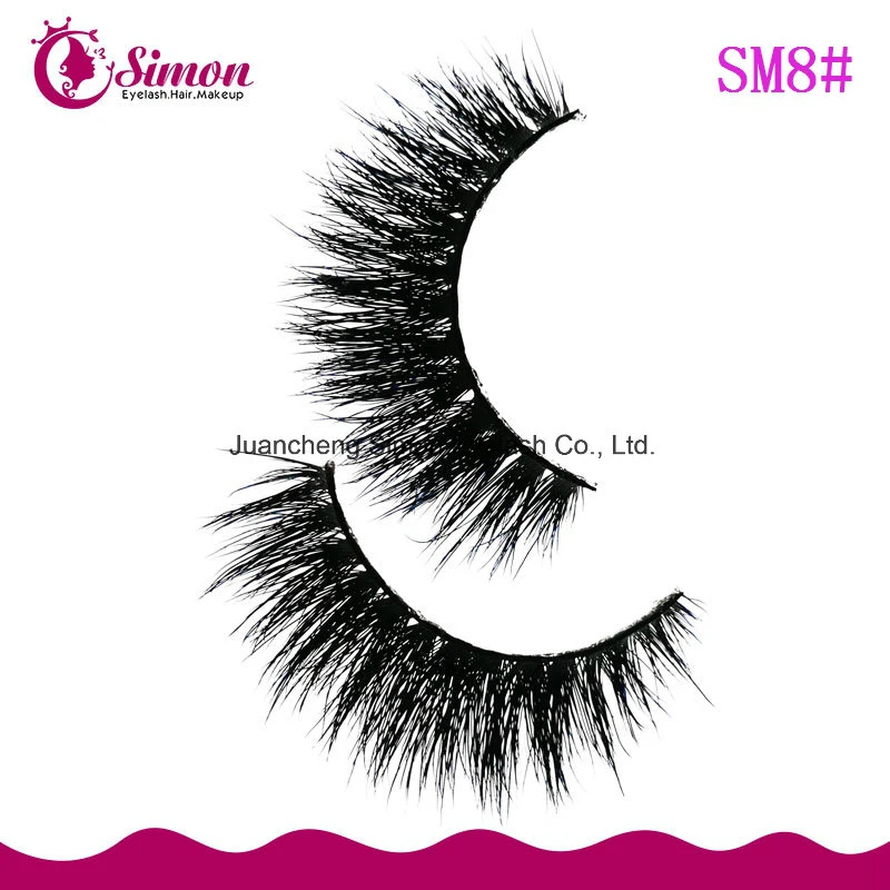 Long Curl Real Mink Strip Lashes False Eye Lashes Hand Made Eyelash