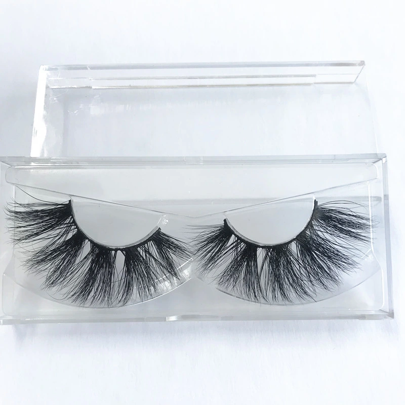 Wholesale Top Seller Super Long Cruelty Free 100% Real Mink Eyelashes 7D Mink 25mm Lashes / Eyelashes