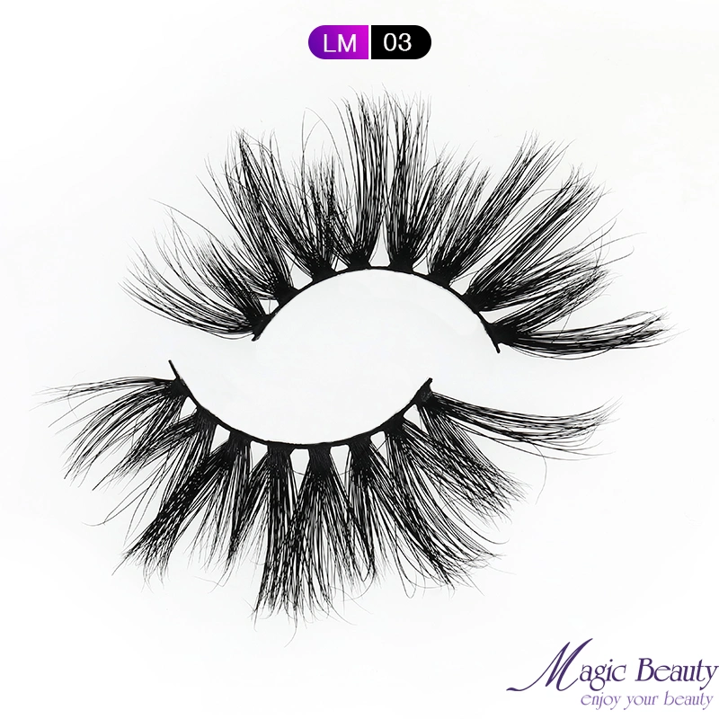 2020 Super Charming 100% Hand Made 5D 25mm Mink Lashes Strip Eyelash with Makeup Salon
