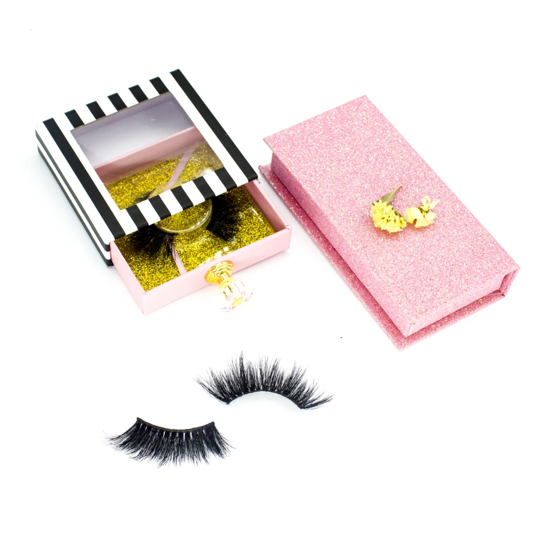 3D 5D 22mm Mink Eyelashes Vendor Provide Strip Eyelashes and Eyelashes Filaments