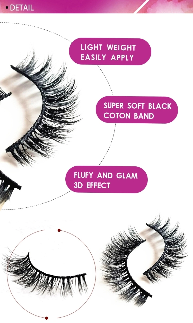 Wholesale Mink Strip Eyelashes Custom Eyelash Package Real Mink Eyelashes