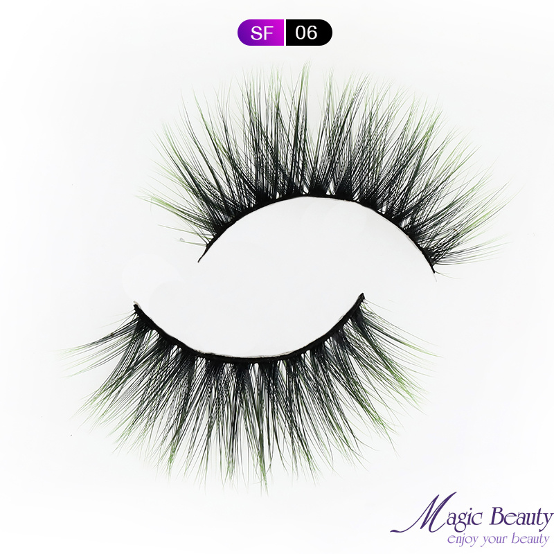 Factory Price 3D Eyelash Handmade Black False Eyelashes Color Faux Mink Eye Lashes with Private Label