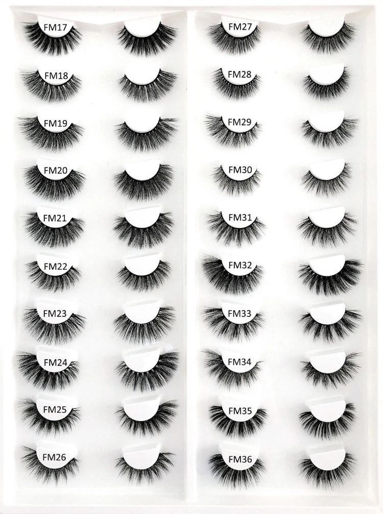 Private Label Eyelash Faux Mink Vendor 10-18mm 3D Faux Mink Eyelashes with Packing Box