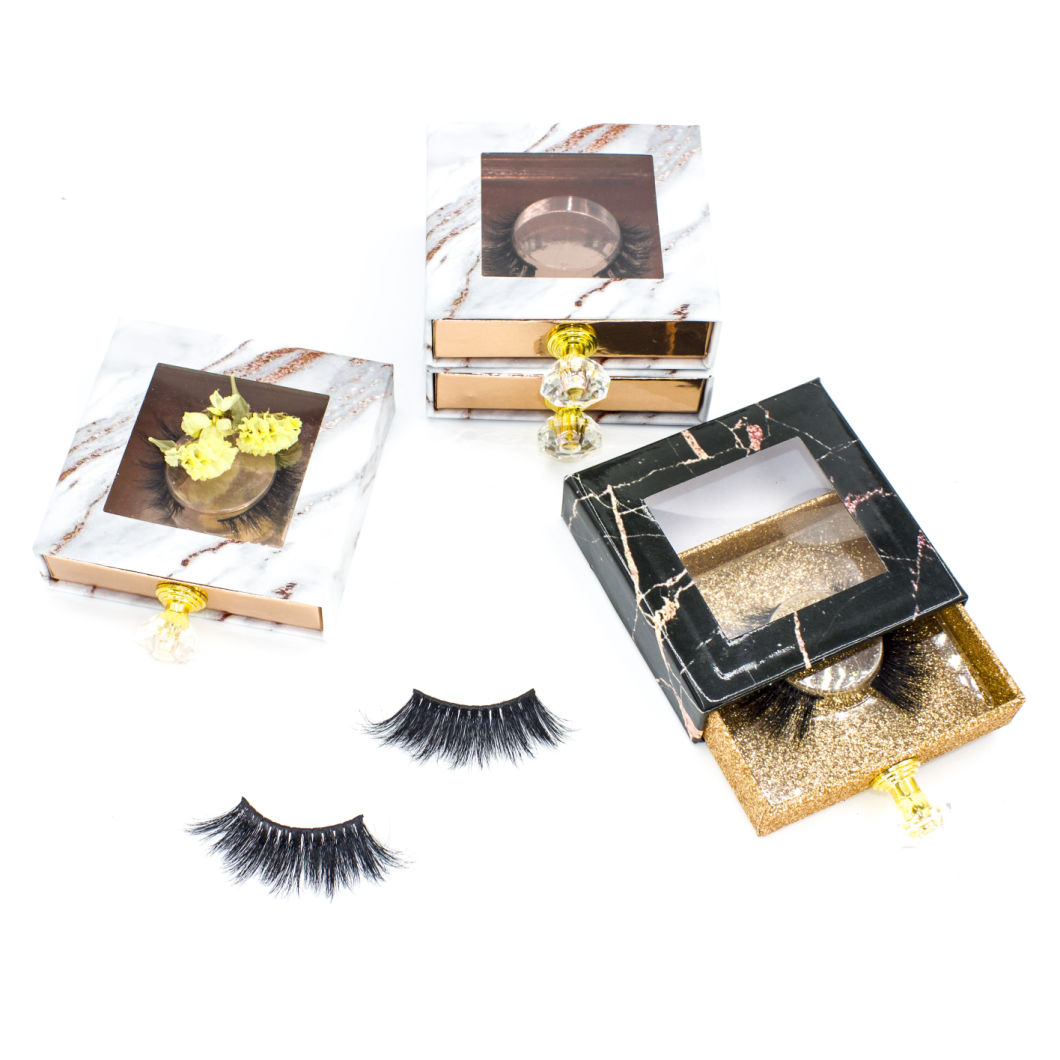 Direct Sales 25mm 3D Faux Mink Eyelashes with Private Label Custom Eyelash Packaging Synthetic Eye Lashes