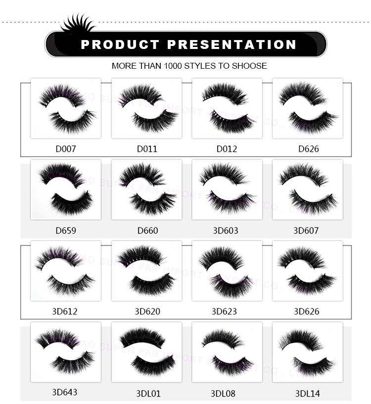 Wholesale Create Your Own Brand Custom Package Eyelash Book Private Label Cruelty Free 3D Mink Eyelash Extensions