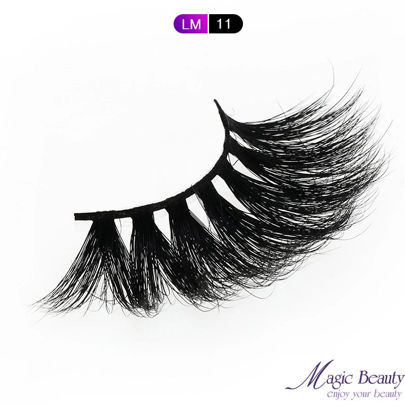 Hot Selling Lashes Super Length 25mm 5D Eyelashes Luxury Lm04 Lm11 Mink Fur Eyelash for Parties Cosmetic
