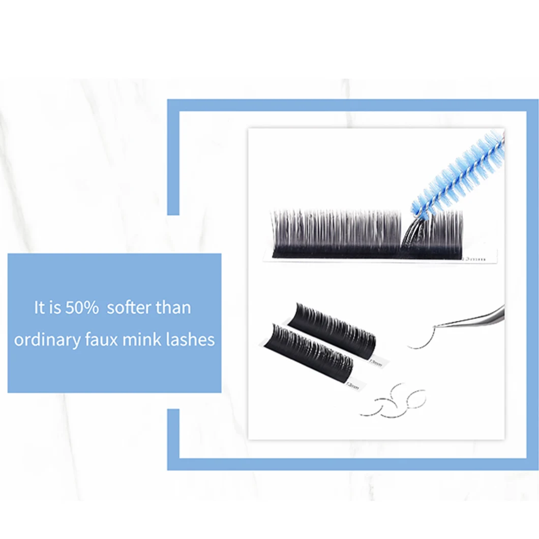 Top Korean PBT Fibers Synthetic Eyelashes 8-17mm Volume Eyelash Extensions
