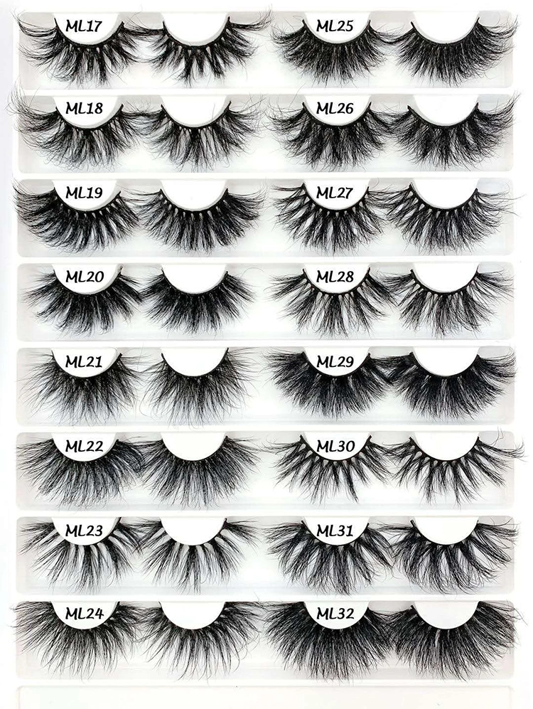 100% Real Mink Natural 3D Eyelashes Ready to Ship Private Label Wholesale Vendor 3D Mink Eyelashes