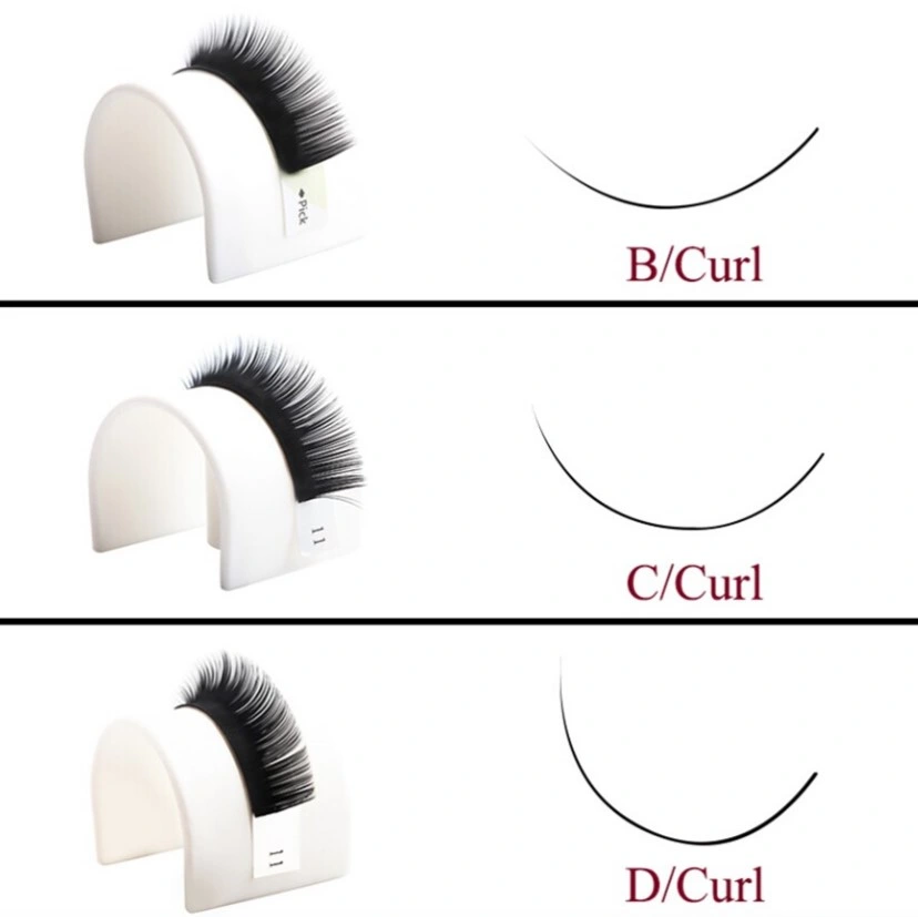 Whlolesale B/C/D/J Curl 1 Trays Natural Mink Eyelash Extension Artificial Fake False Eyelashes