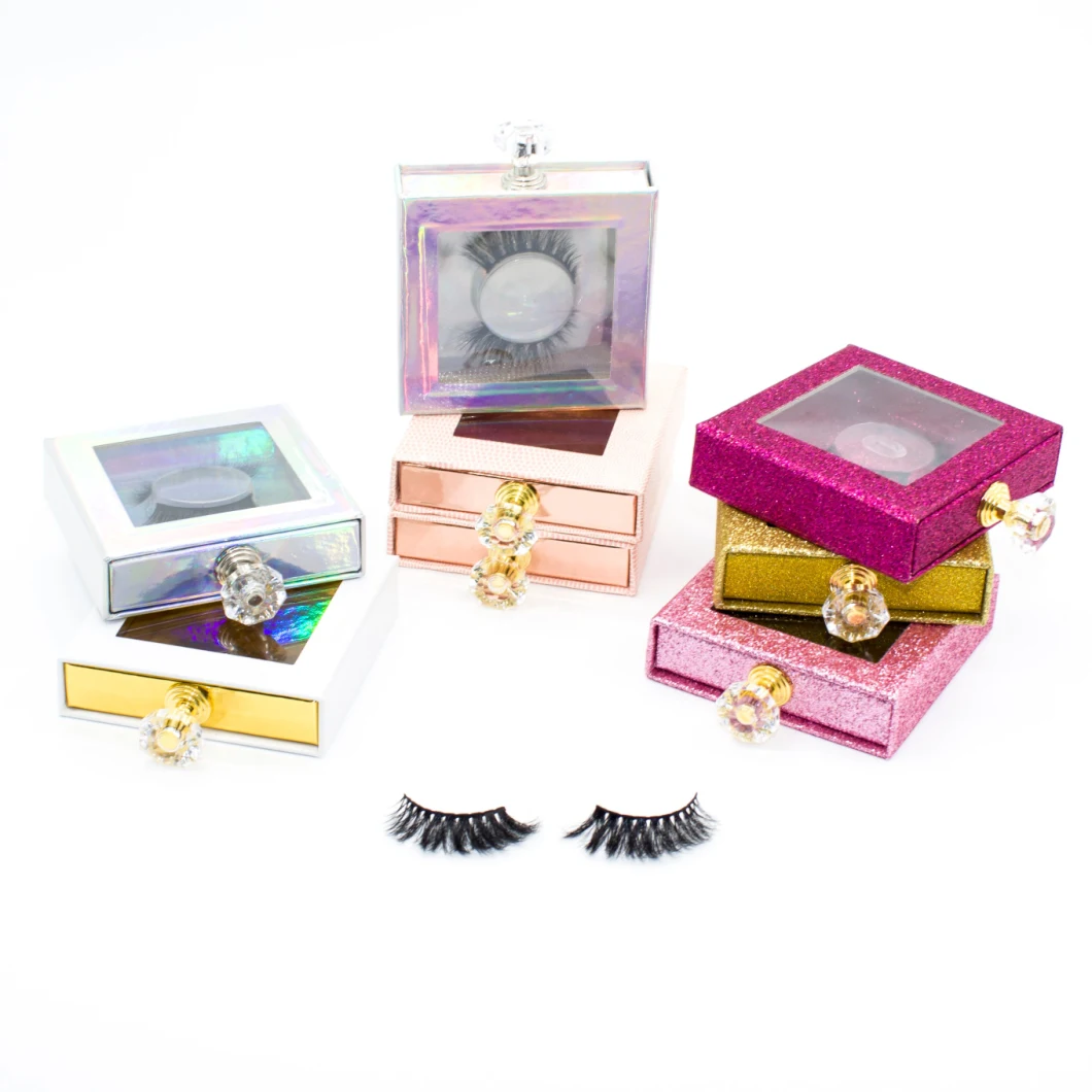 Faux 3D 5D 22mm Wholesale Private Label Strip Real Fluffy Mink Eyelashes Vendors Packaging Box