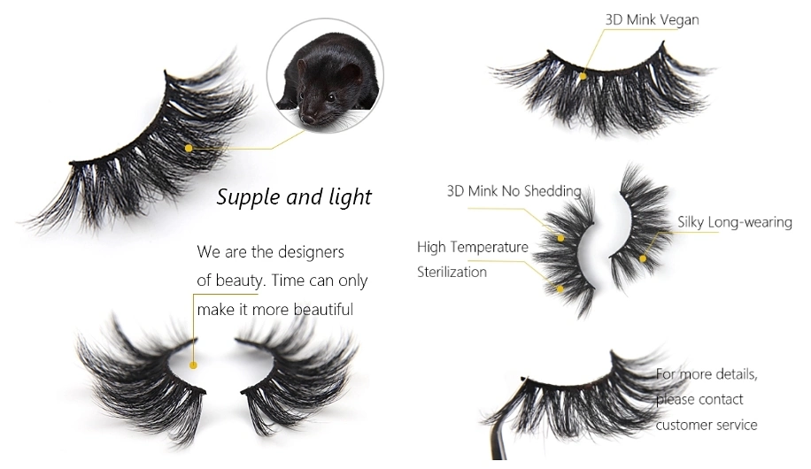 3D 6D Lashes 25mm 3D Mink Eyelash with Eyelash Box Packaging Dropshipping Lashes