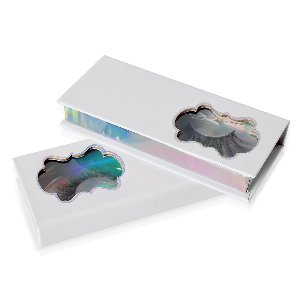 Wholesale White Magnetic Box 3D Mink Eyelashes Packaging False Eyelashes Packaging Boxes