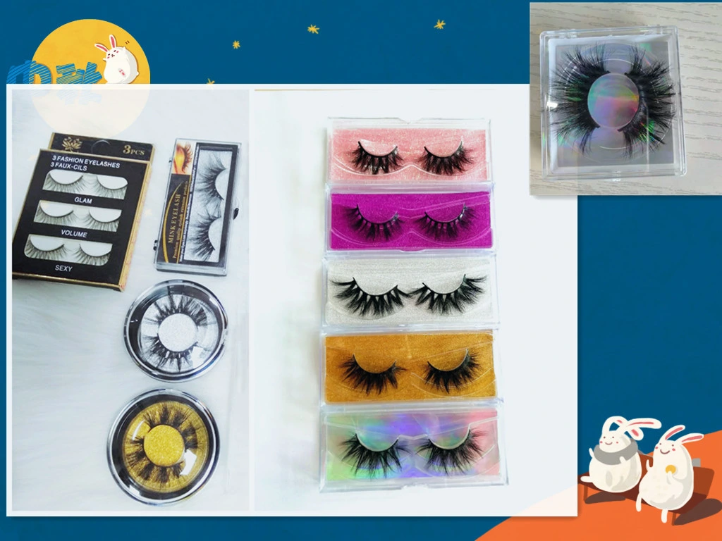 25 mm Mink Eyelashes Vendors Custom Lash Package with Tweezers