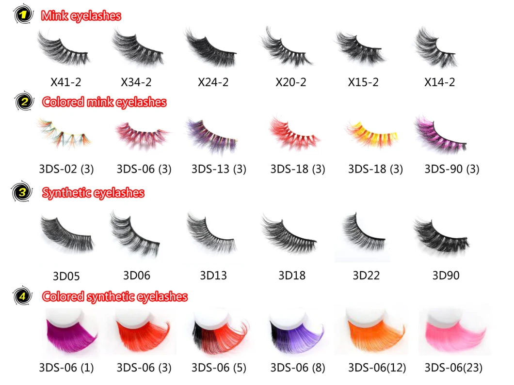 2020 Hot Style High Quality Mink Colorful Eyelash Custom Box