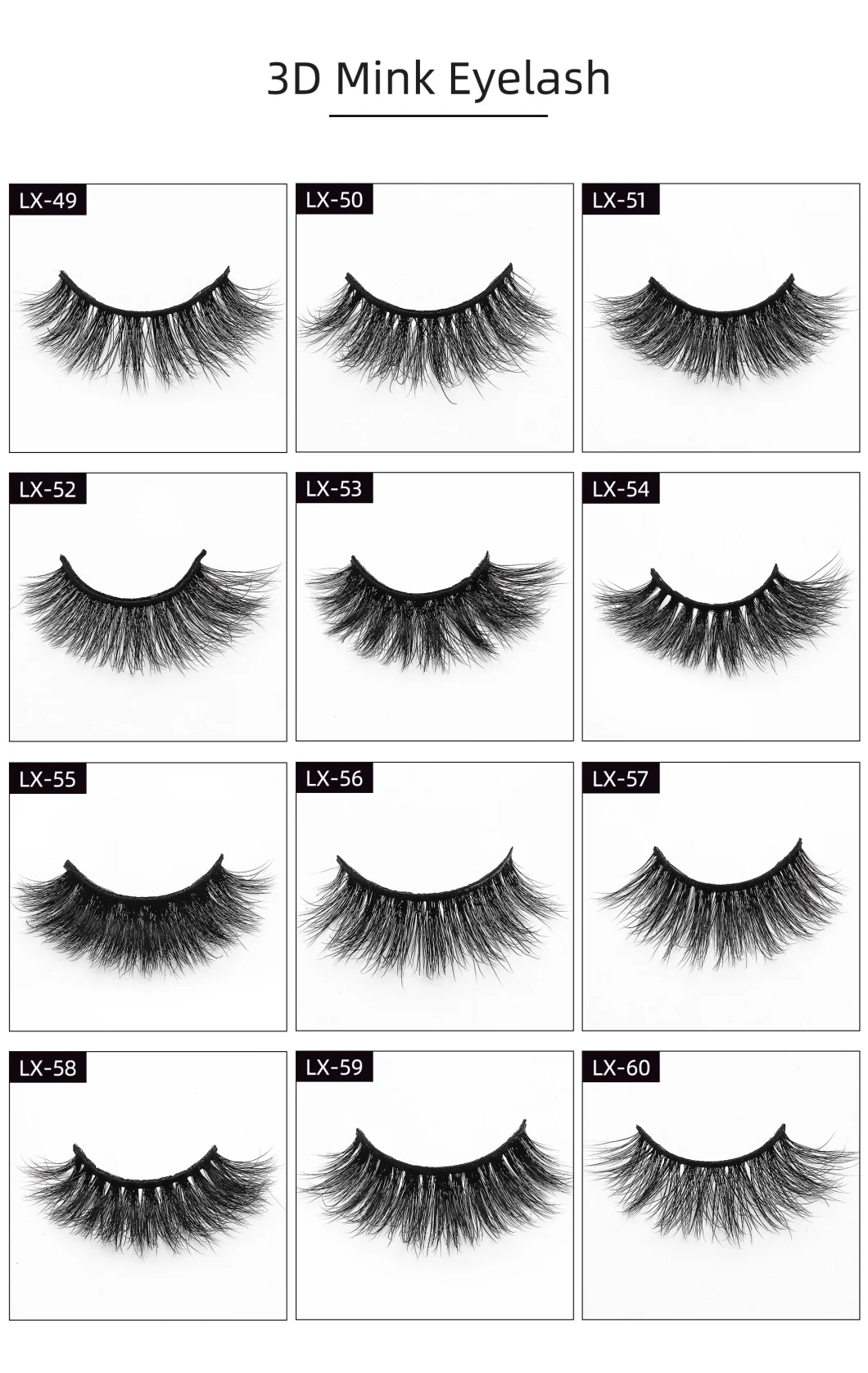 Factory Directly Supply Cruelty Free Eyelashes Mink 3D Lashes