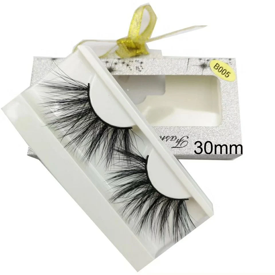 100% Mink Eyelashes Natural Fake Lashes Length 30mm Makeup 3D Mink Lashes Extension Eyelash
