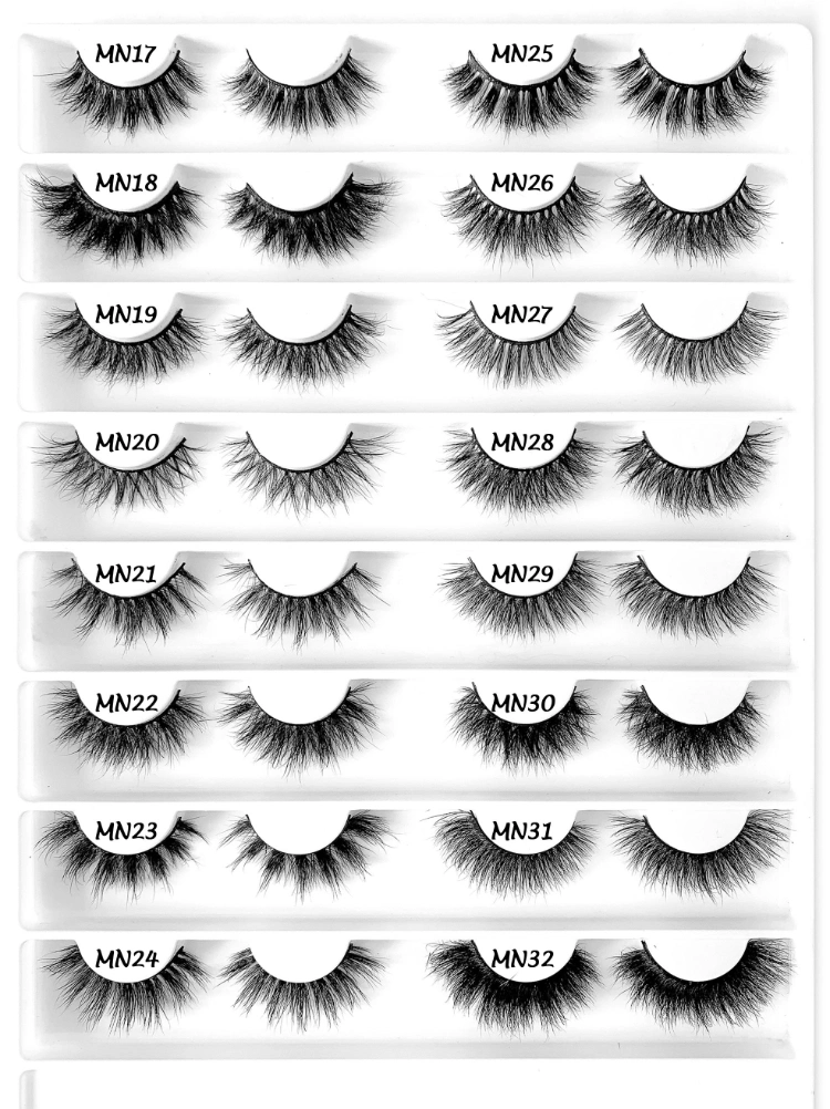 Low MOQ Customized Paaging for Cross Mink Eyelashes 3D Lashes Wholesale 16mm 17mm 18mm 5D Eyelashes Mink