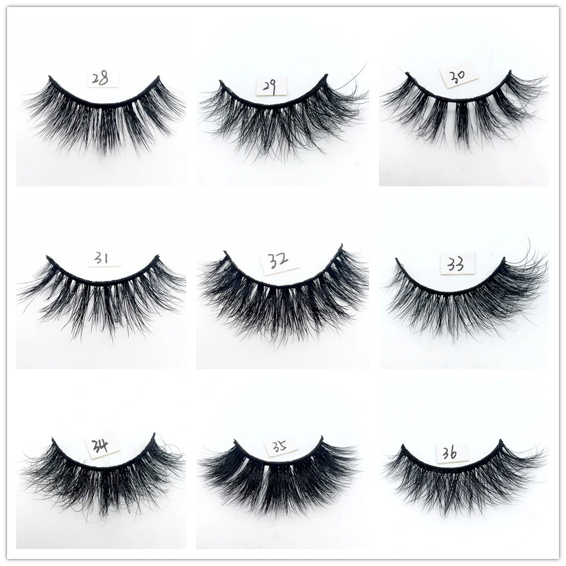 OEM Service Cruelty Free 100% Handmade Real Mink Lashes Private Label Eyelashes 3D Real Mink Eyelash