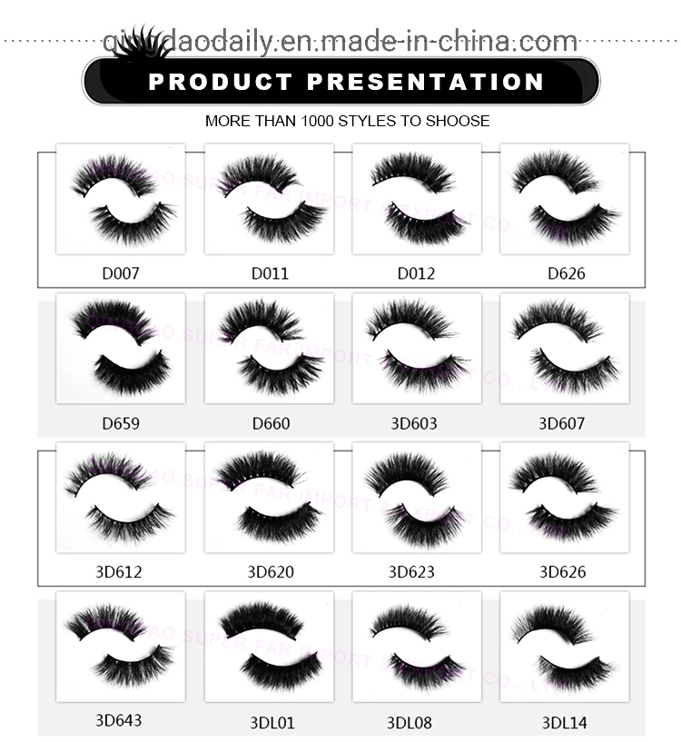 Luxurious Long Thick Eye Lashes Box Wholesale 3D Really Mink Strip Lashes Private Label