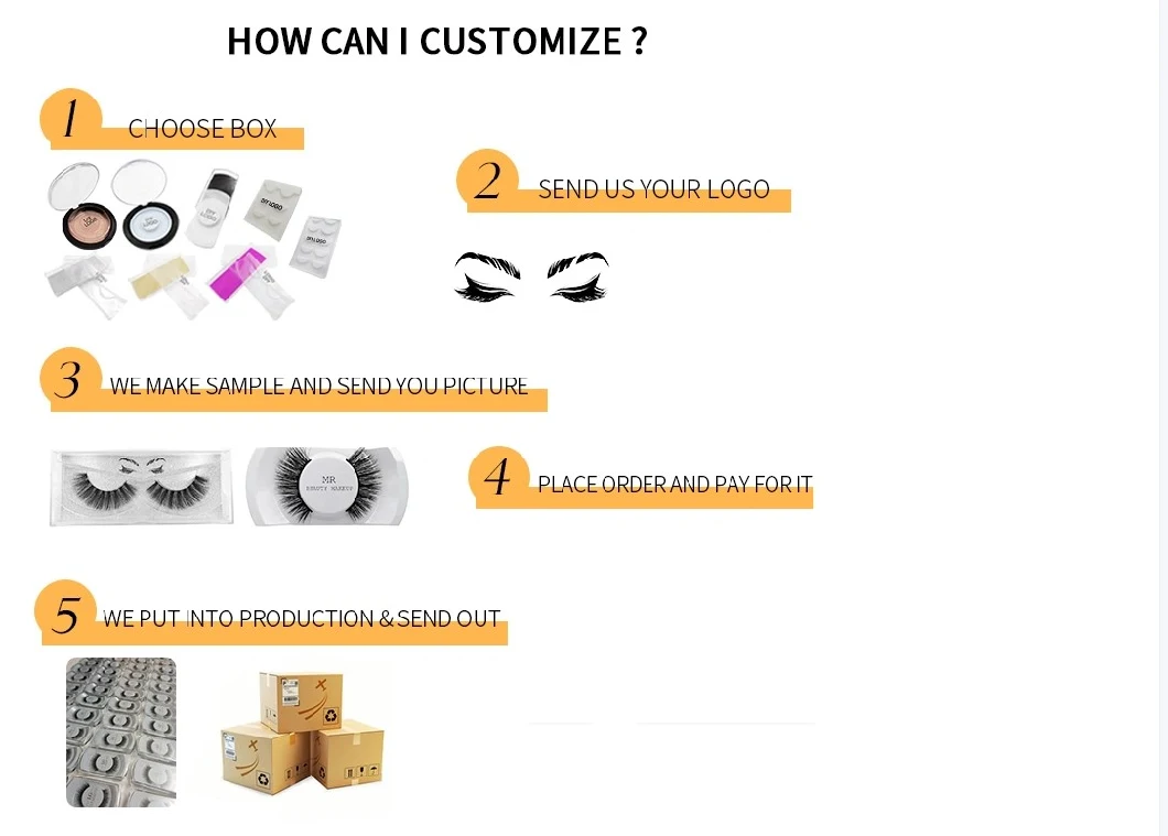Free Sample Siberian Mink False Colorful Eyelash Custom Packaging