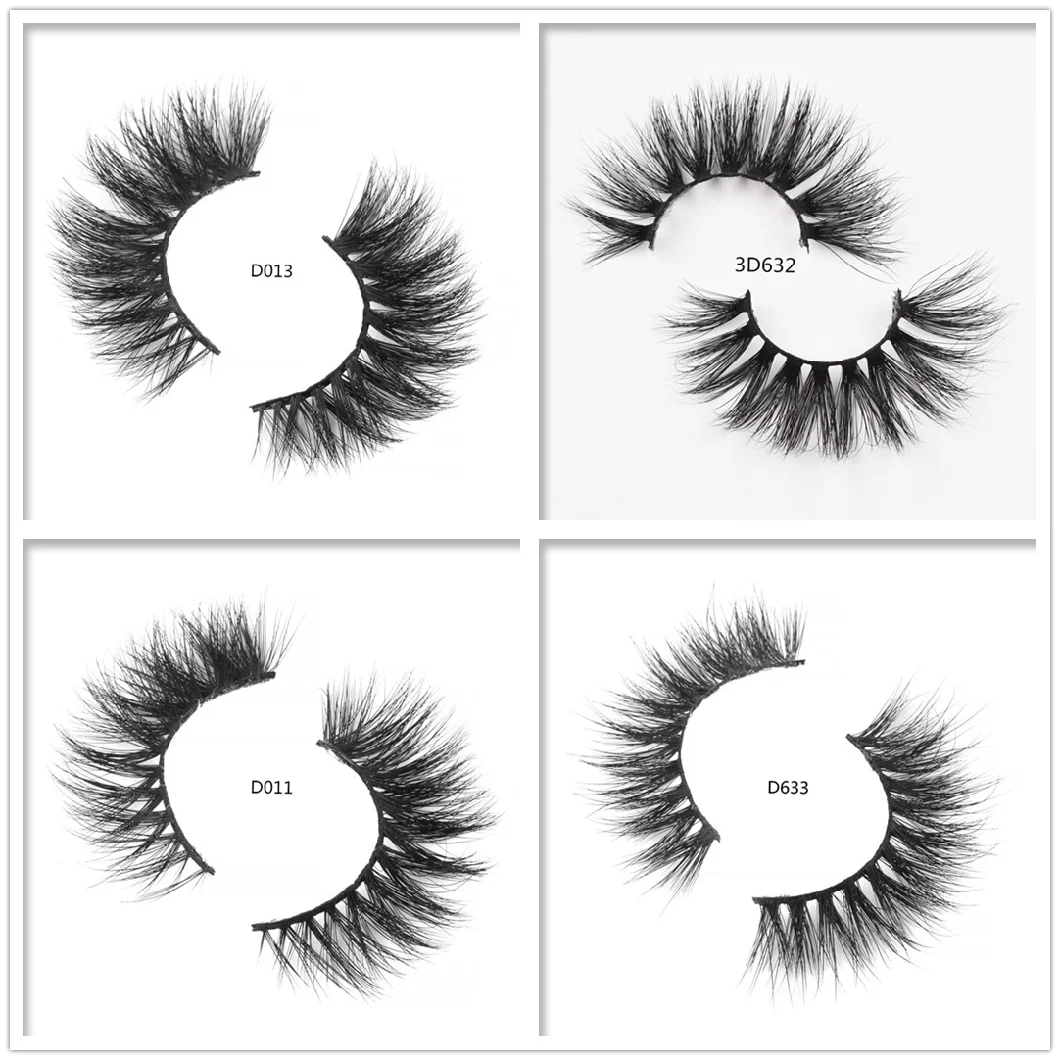 3D Fluffy Mink Eyelash Wispy Mink Thick Strips Lashes with Private Logo Packaging