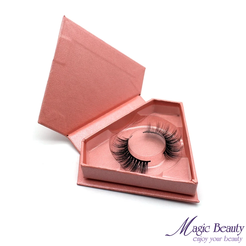 Wholesale Acrylic Eyelash Box False Eyelash Packaging Luxury Drawer Empty Pink Eyelash Box Packaging with Window