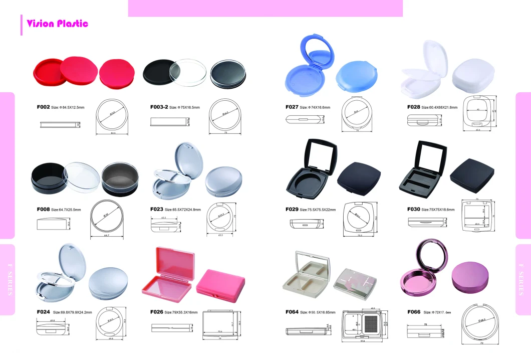 Plastic Eyeshadow Palette Eyelash Case Compact Box Cosmetic Packaging Y239-1