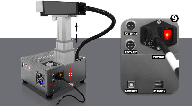 Mini Motorized Lightly up Down Laser Cleaning Machine for Metal Rust Removing
