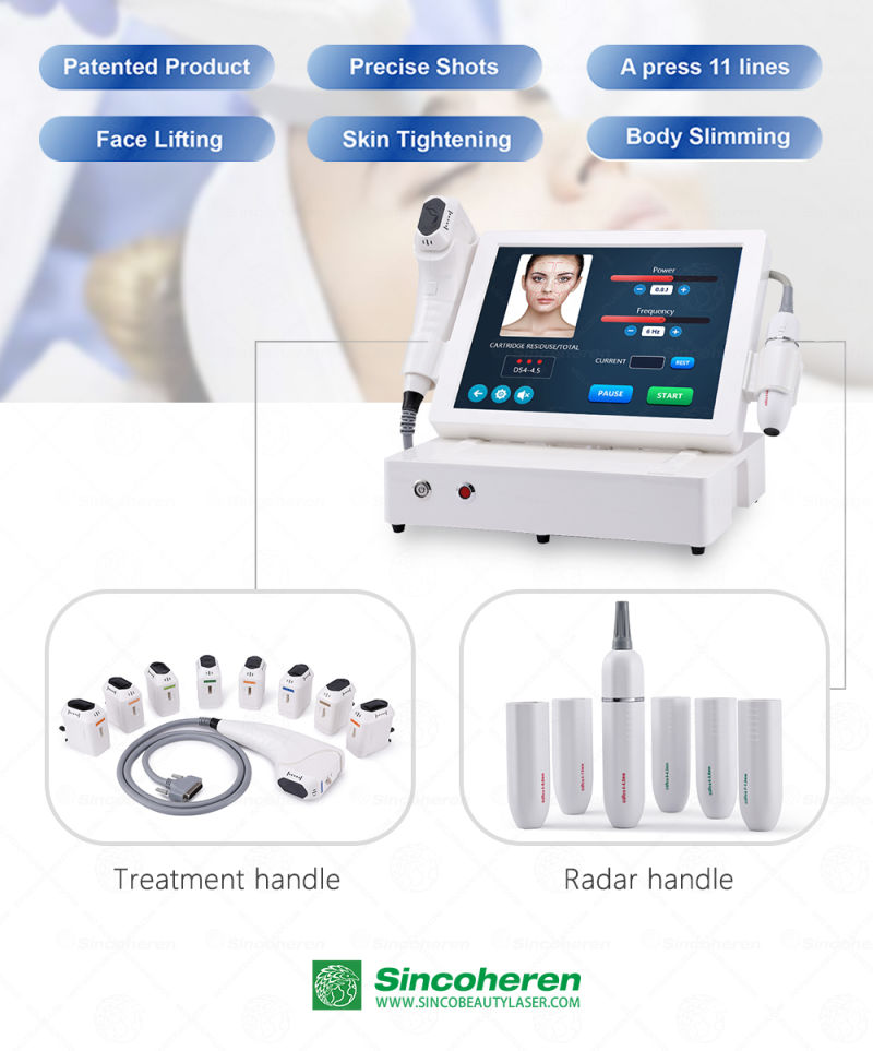 Portable Hifu Focused Ultrasound Face Lift Body Slimming Beauty 4D Hifu Machine