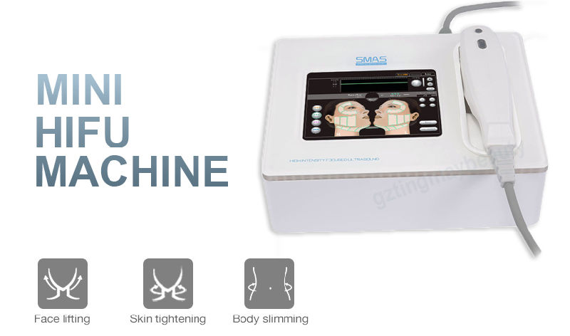 5 Cartridges Optional Mini Hifu Ultrasound Face Lifting Body Sculpting Beauty Machine for Salon