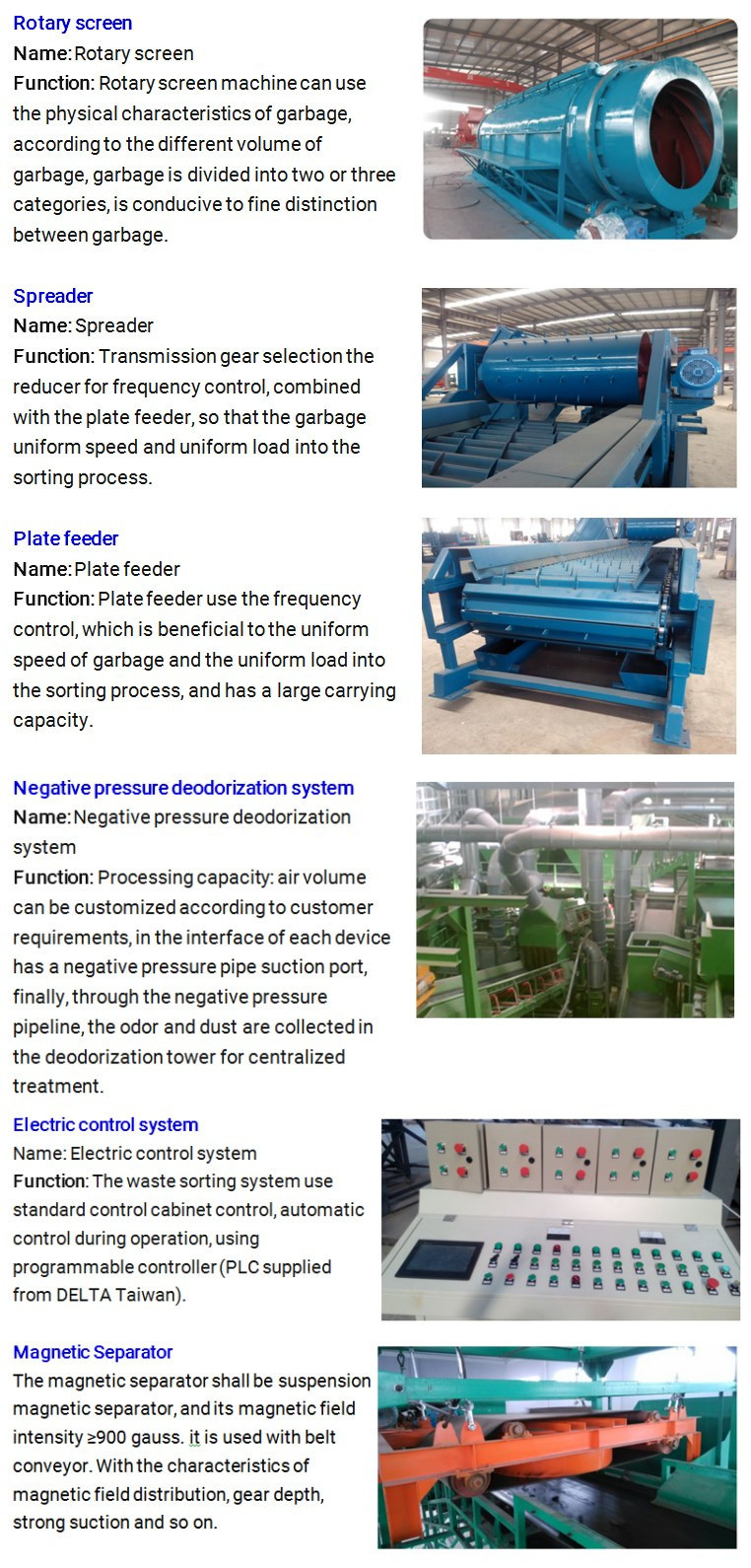 Municipal Solid Waste Sorting Lines with Post Treatment