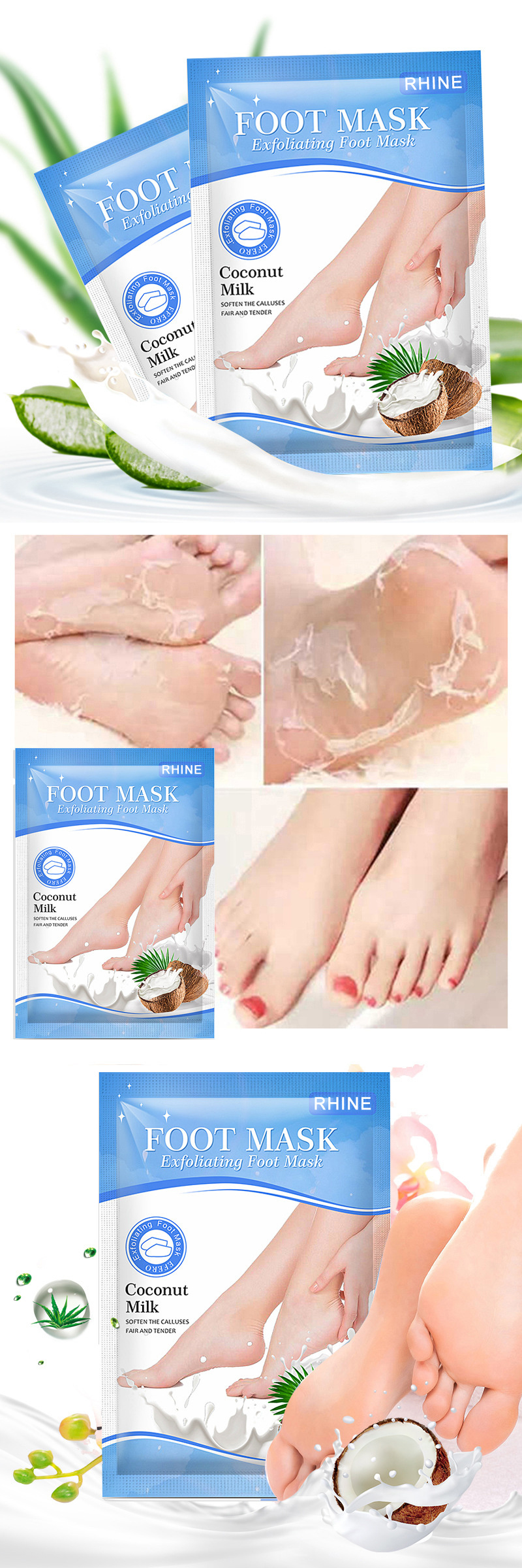 Exfoliating Foot Mask Cosmetics Acne Cleanser Best Serum for Acne