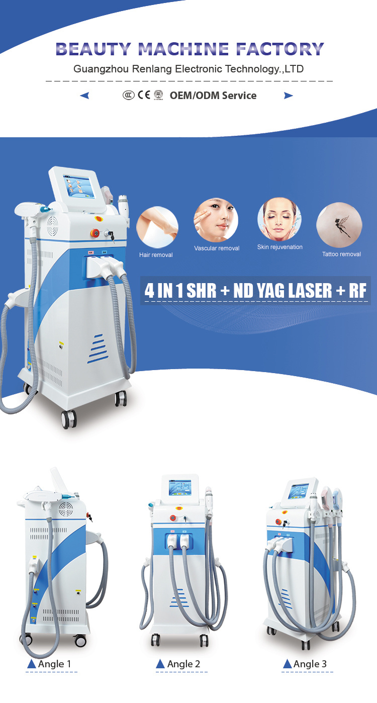 4 in 1 Shr Elight IPL Laser RF Hair Removal Tattoo Removal Machine