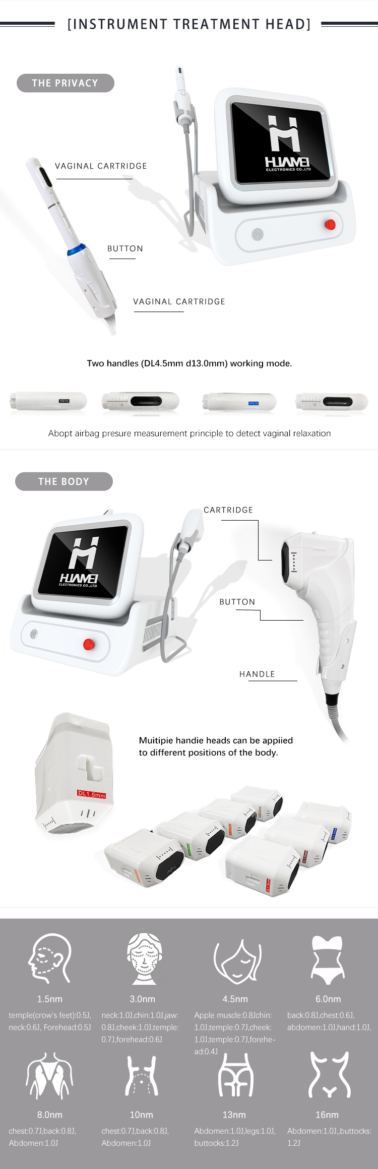 2020 Newest Intensity Focused Ultrasound Hifu Portable Machine Body Slimming 5D Hifu