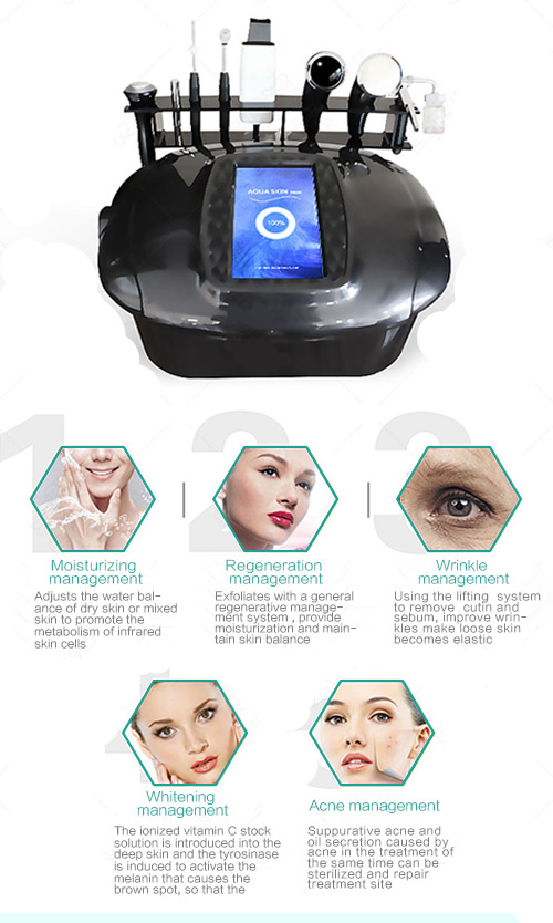 Multifunction Aquaskin Peeling Skin Scrubber Ultrasonic Facial Beauty Equipment