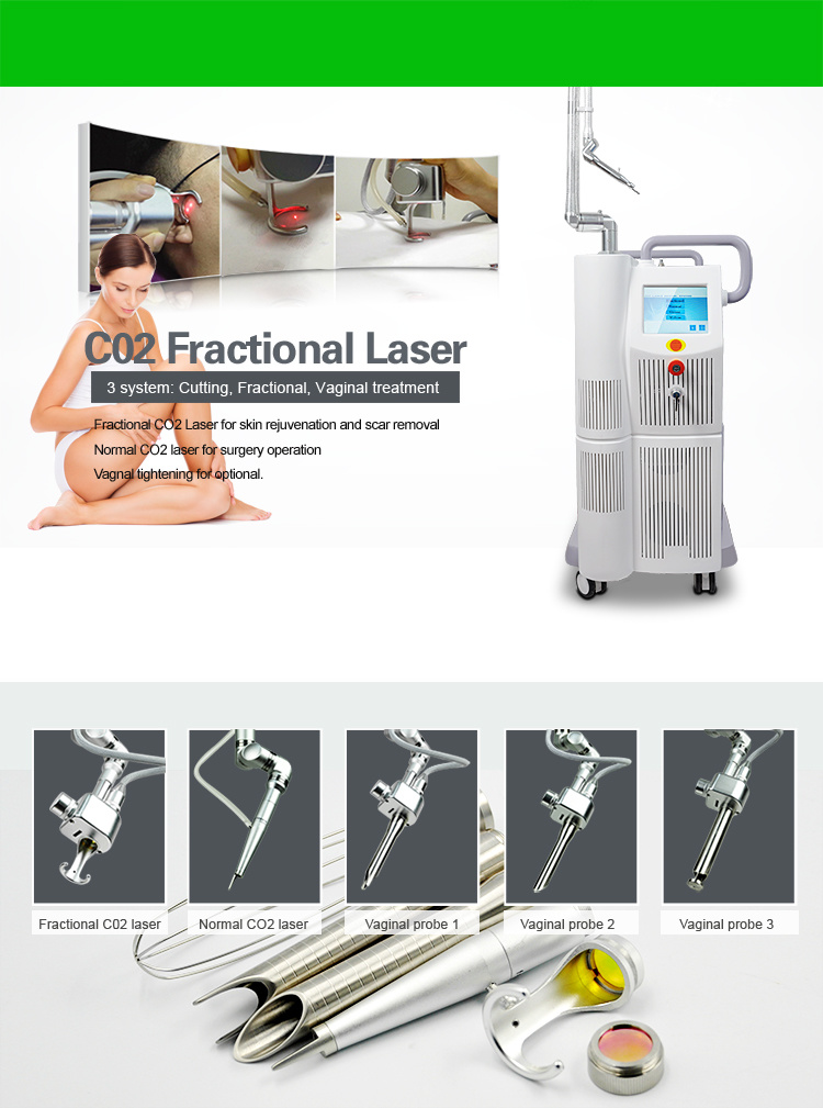 Vertical Fractional CO2 Laser Beauty Equipment Skin Care Resurfacing Machine