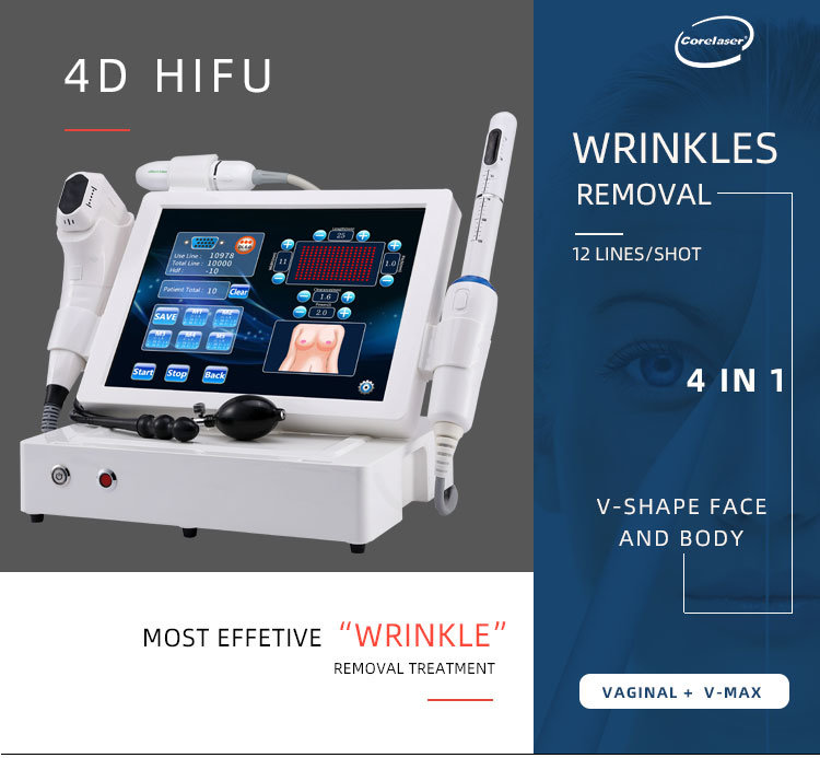 Multifunctional 3 in 1 4D Hifu Machine + Vmax + Hifu Vaginal Beauty Machine