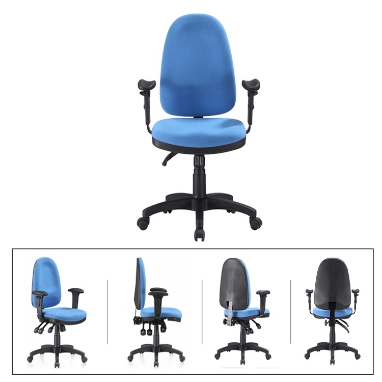 Multi Functional Fabric Task Drafting Office Chair with Adjustable Armrest