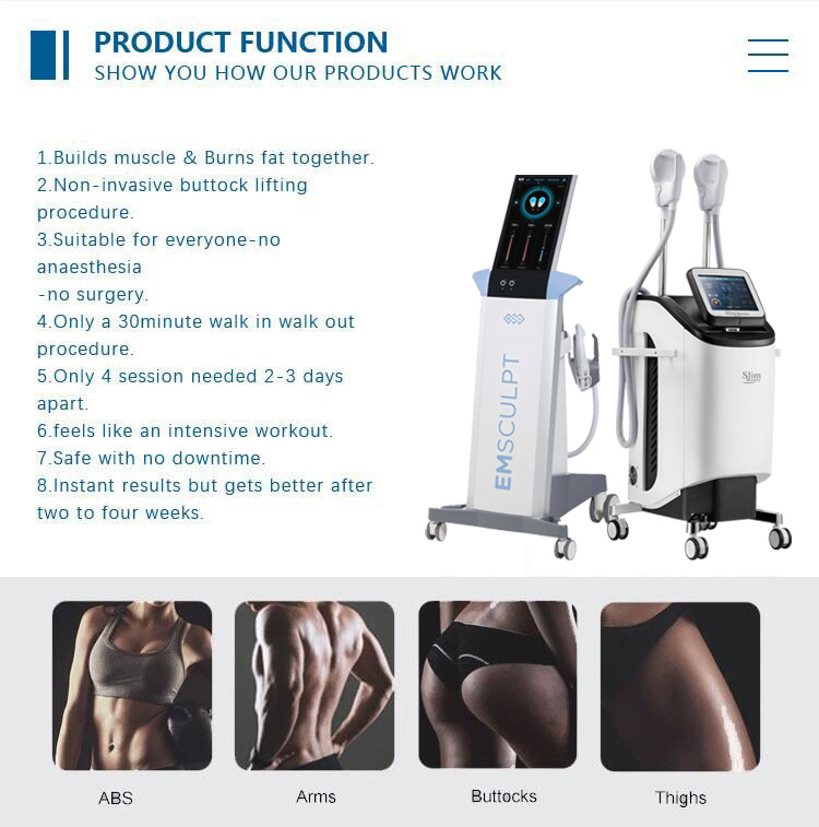 2021 New Teslasculpting EMS Slimming Machine Emslim for Fat Burning and Muscle Building