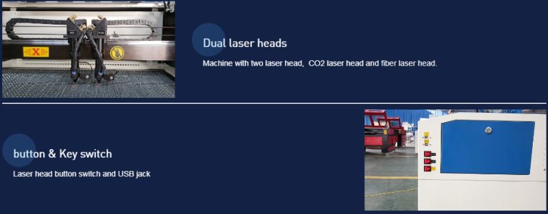 Multifunctional Fiber CO2 Laser Engraving Marking Machine 4060 6090 1060