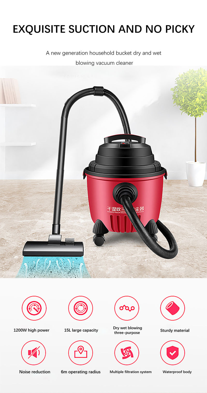15L Handheld Smart Household Wet and Dry Electric Vacuum Cleaner