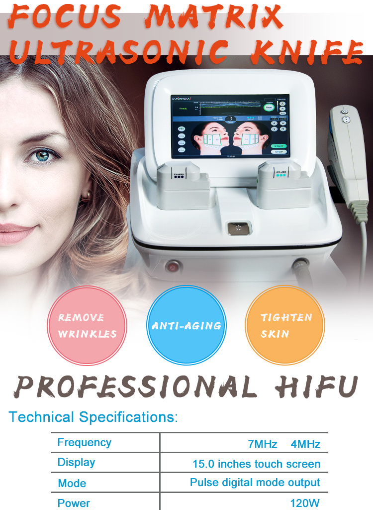 Ultrasound Portable Hifu Wrinkle Remover Body Slimming Beauty Machine