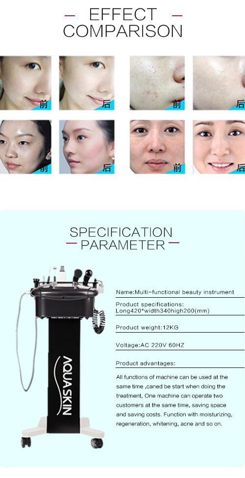 Multifunction Aquaskin Peeling Skin Scrubber Ultrasonic Facial Beauty Equipment