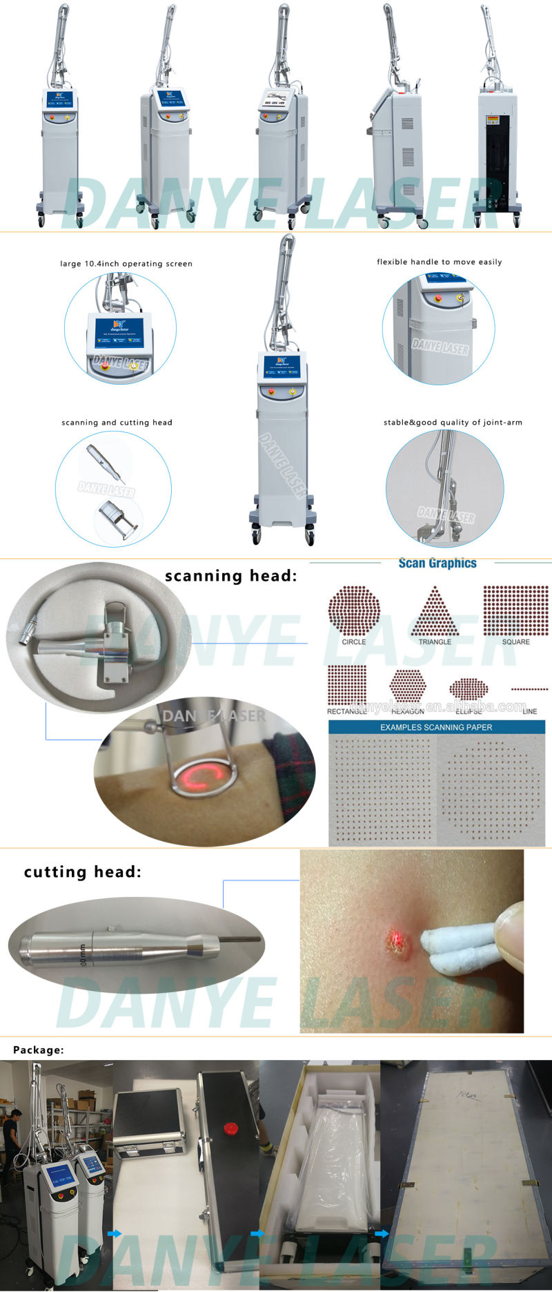 Medical Beauty Equipment Fractional Laser Machine CO2 Fractional Scar Remove CO2 Surgical Laser