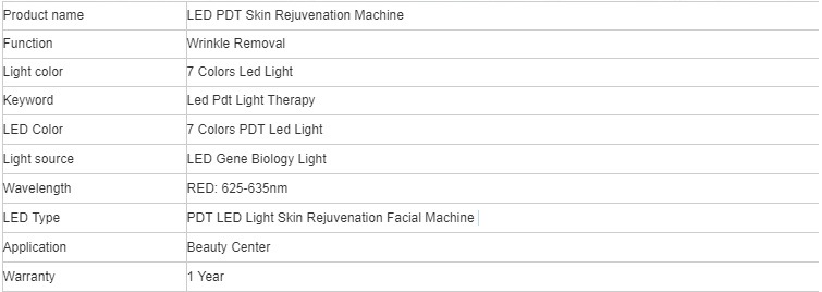 Multifunction Facial Machine LED PDT Lighting Therapy Beauty Machine